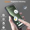 GUSTAVE Magnetic Stand for Google Pixel 9 Case [Fit for MagSafe] [360Rotatable Stand] [Built-in Tempered Glass Screen Protector] Full-Body Shockproof Military-Grade Protective Case Black