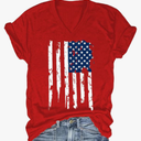 Women's T-Shirts V-Neck Boho Flowers Wildflowers Tee Cute Summer Graphic Shirts Short Sleeve T Shirt, Size XXL