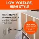 ECHOGEAR Wall Brush Plate 2 Pack for Hiding Up to 8 Low Voltage Cables - Sturdy Brushes with Cable Catching Design - Ideal Cable Pass Through for Wall Mounted TVs