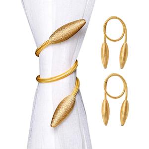 2-Pack Curtain Holdbacks Curtains Tiebacks Home Decorative Window Drape Twist TieBacks Random Modelling Curtain Holdbacks (Gold)