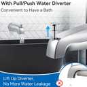 Dreyoo 5 1/4 Inch Bathroom Tub Spout Compatible with Westbrass E531D-1F-62, Fits Wall Front Mount Tub Spout with Shower Diverter 1/2'' IPS Inside Thread Bathtub Faucet (Chrome)