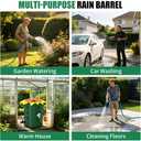 DTXFCER Collapsible Rain Barrel, Rain Water Collection Barrel with 1000D Oxford Cloth, Portable Rainwater Collection System with Spigot and Overflow Kit (42Gallons)