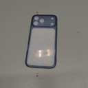 iPhone 17 Pro Max Case, Clear, Frame Color, iPhone 17 Pro Max, Shockproof, Matte, Anti-Fingerprint, Back Clear, Navy Cover, Smartphone Case, Deep Blue