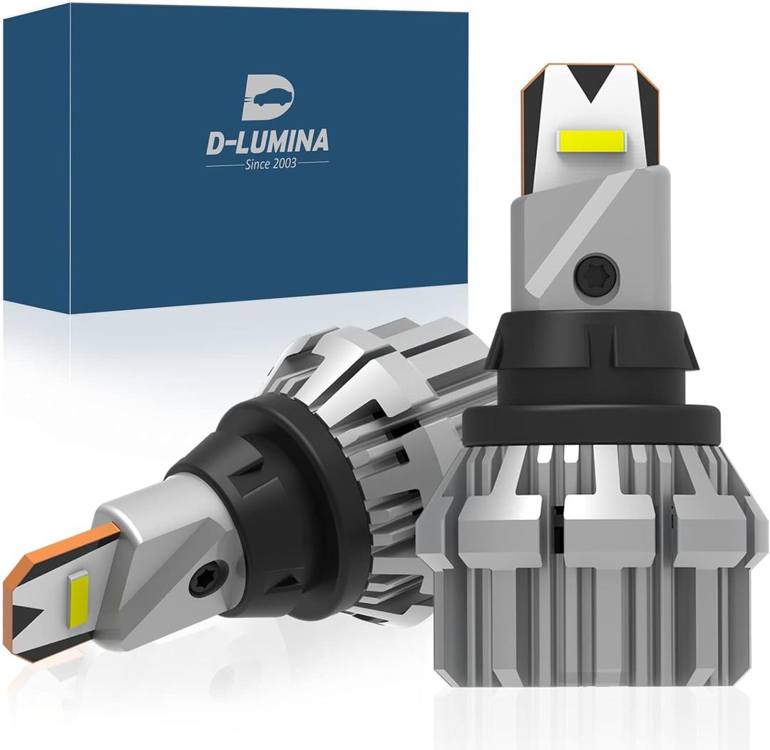 D-Lumina 912 921 LED Bulbs for Backup Reverse Light, 5600 Lumens 21W 2-SMD CSP Chips T15 906 W16W LED Bulb For Car Truck Reverse Back Up Light, Canbus Error Free, Plug  Play, 6000K White (Pack of 2)