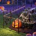 2 Pcs Halloween Fence Decoration 19"x20", Skull, 19"x16"