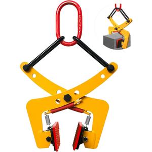 Granite Lifting Clamp 6", 350kg Stone Lifting Clamps 40mm-180mm, Vertical Stone Clamps, Heavy Duty Stone Carrying Clamps for Lifting and Transporting Concrete Block Granite Slab Stone Slab (Yellow)