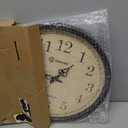 Geevon Vintage Wall Clock, Silent 16" Non Ticking Retro Round Clock Quartz Decorative Battery Operated Wall Clock for Kitchen,Office,Classroom,Bedroom,Living Room Decor