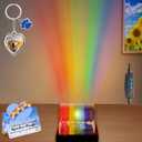 Rainbow Bridge Pet Memorial Gifts for Dogs Cats, Loss of Dog Sympathy Gift with Paw Prints Photo Frame Key Chain & Sympathy Card for Pets Lovers(Keychain with Blue Paw)