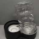 RIZZARI Dog Water Bowl Dispenser : 8L Gravity Large Black Stainless Steel Automatic Feeder with Triple Filter - No Spill - Easy Clean - for Energetic Dog Owners - Multi-Pet Families -Backyard -Balcony