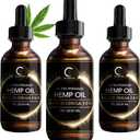 GPGP GreenPeople 3 Pack Natural Hemp Oil Extract, Immune System Support, Support Focus and Energy, and Support Nighttime Activities, Pure Extract, Rich in Omega 3&6&9 Fatty Acids (1 Fl Oz (Pack of 3))