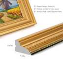 11x18 Frame, Transitional Modern Picture Frames, Gold Vintage Photo Frame