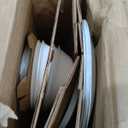 ZOID 3120NM Glass Glossy Mugless Dinnerware Set, White, 16 Pieces