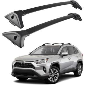 Richeer 220LBS Roof Rack Cross Bars for 2019-2025 RAV4 with Side Rails, Aluminum Cargo Racks Rooftop Luggage Carrier Canoe Kayak Bicycle(Not for Adventure/TRD Off-Road/22-25LE)