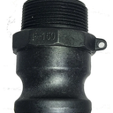 F-150 1.5" Pumpout Adapter with NPT Threads for Standard Marine Holding Tanks - 1-1/2 Inch Type F Polypropylene Camlock Coupling, Male Adapter x Male NPT Threads, F150 Black, 2 pcs