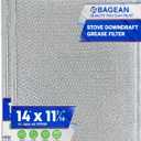 Downdraft Stovetop Filter Replacement for 707929 Jenn Air Filter Downdraft 14 x 11.4- Grease Screen for Cooktop Fits Into Jenair Stove Filters Vents - Blocks Grease Protecting the Oven (2-pack)