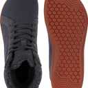 WHITIN Men's Wide Winter Barefoot Shoes | Hi-top Minimalist Sneakers | Zero Drop Sole | Optimal Warmth & Protection (W826 | Grey Gum)