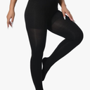 +MD 140D Light Compression Pantyhose for Women, 15-20mmHg Graduated Compression Tights, Footless Leggings for Leg Support, XXL