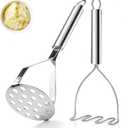 Potato Masher Stainless Steel 2pcs, Mashed Potato Masher Kitchen Tool, Durable Mash Potatoes Masher Kitchen Utensils, Kitchen Gadgets Easy to Clean