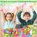 100 Pack Prefilled Easter Eggs with Assorted Toys, Bright Colorful Eggs for Easter Basket Stuffers/Fillers, Easter Eggs Hunt, Classroom Prize Supplies, Party Favors Bulk for Kids