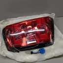 Tail Light w/Bulb Right Passenger Side Taillight Taillamp Brakelight Lamp for Chevy for GMC Sierra 3500HD/2500HD Clear&Red Lens