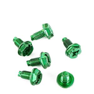 100 PCS Green Ground Screw, Electrical Panel Screw, Ground Screws for Electrical Box, Component Grounding Screws for Metal Outlet Junction Box