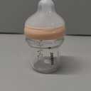 haakaa Gen.3 Natural Glass Baby Bottle 4.2oz/120ml - Wide Neck, Anti-Colic Slow Flow Nipple,Easy to Clean, 0M+ Breastfed Babies, Newborn Registry Essentials,BPA Free-Peach