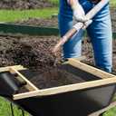 Soil Sifter Large, Garden Rock Sifter, Garden Sifter for Sifting Soil, Worm, Leaves, Loam Soil, Sand and Gravel, Suitable for Wheelbarrow and Handheld (EXP 12/31/36)
