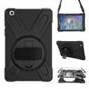 Case for Samsung Galaxy Tab A 8.0 2019 (SM-T290/T295/T297),Portable Heavy Duty Dropproof Protective Cover Case with 360 Rotating Stand,Handle & Shoulder Strap,Stylus Pen (New Black)