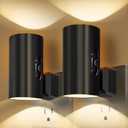 Night Lights Plug into Wall, LED Plug in Night Light, Dusk to Dawn Light Sensor, 0-100LM Adjustable Brightness Wall Light, Soft White 3000K, Dimmable Night Lights for Hallway Bedroom Stairway, 2 Pack