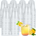 200 Pcs 12 oz Clear Plastic Cups, Plastic Stemless Glasses Disposable, Crystal Cups Suitable for Cocktails, Whiskey, Party