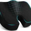 TushGuard Seat Cushion, Office Chair Cushions, Car Seat Cushion, Non-Slip Sciatica & Back Coccyx Tailbone Pain Relief Chair Pad for Computer Desk, Wheelchair, Driving (Black, X-Large)