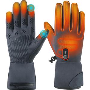 JS LifeStyle Heated Gloves for Men Women HG02,7.4V 3000mAh Rechargeable Battery Soft with Touch Screen and Light-Off Design for Winter Driving Cycling Motorcycle (X-Large)
