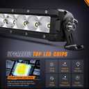 Nilight Curved LED Light Bar 42 Inch 165 W Flood Spot Combo Beam 16500LM P8/5W Chips Offroad Driving Single Row Slim Lights IP68 for UTV Truck RZR SUV ATV Boat