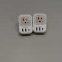 2 Pack European Plug Adapter USB C, TESSAN US to Europe Adapter 4 Outlets 3 USB Charger, Type C International Power Adaptor to Italy Spain France Portugal Iceland Germany, Europe Travel Essentials