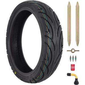 90/70-12 Scooter Tubeless Tire - 90 70-12 Scooter Tire - Rear/Front Wheel Replacement - Pneumatic Tire/TL - 43 J - 6PR - 1 Pack