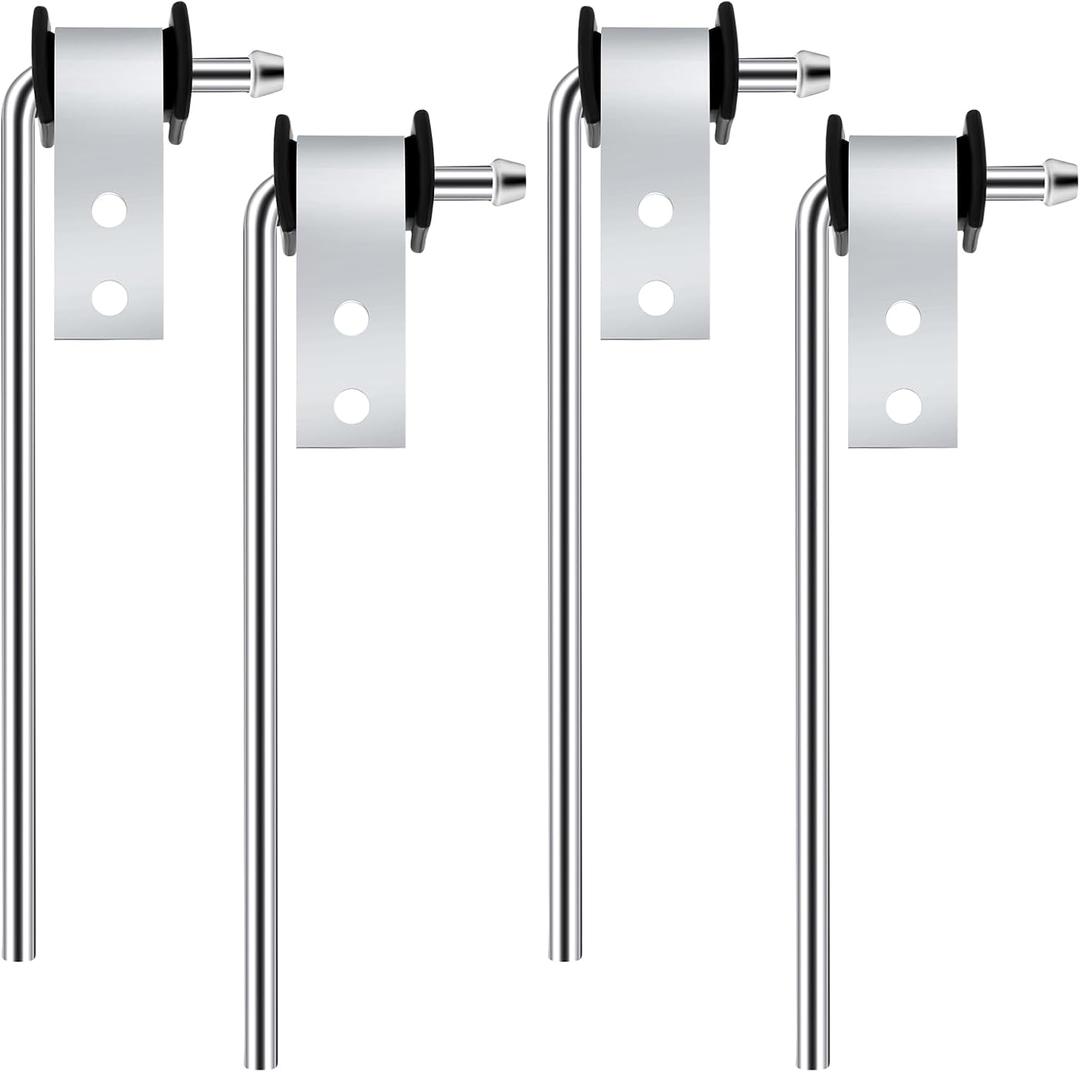 4 Pcs Heavy Duty Exhaust Hanger Rod Muffler Hanger Universal Use Exhaust Hanger Removal Tool Bracket Hanger Exhaust System Hanger Automotive Replacement Hangers Bracket, 3/8 Rod 10 Long