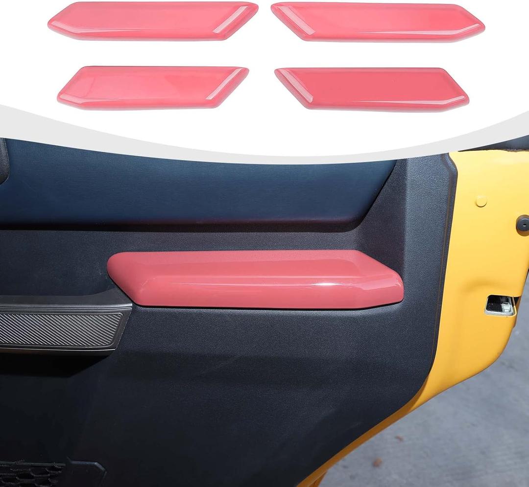 RAZPOY for Bronco Door Inner Handle Panel Cover Compatible with 2021-2023 Ford Bronco Interior Accessories 4-Door, Pink