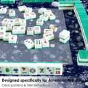MKGRXZCW Blue Christmas Snowflakes American Mahjong Mat 31.5*31.5