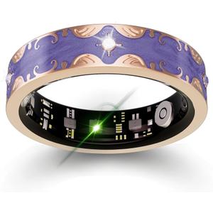 Smart Ring for Women Gift, Fitness & Vital Signs Monitoring, Sleep Tracker/Remote Photography/No Subscription(Purple,8#)