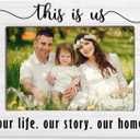 Family 4x6 Picture Frame, Family Reunion Gifts for Christmas Photo Frame, This Is Us Our Life Story Our Home Wooden Picture Frames for Wall or Tabletop Display