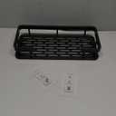 1pc Multipurpose Self - Adhesive Wall Mounted Shelf: Perfect for Bathroom and Kitchen Storage,Black