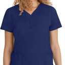 Healing Hands Purple Label Jane Scrub Top for Women Y-Neck Design | 2 Patch Pockets, Slim Fit Side Vents, Fitted Shirttail Silhouette, Breathable Comfort, Easy Care Fabric, Made for Every Shift