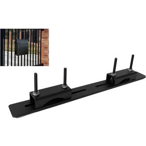 Mailbox Mounting Bracket,Carbon Steel,Suitable for Metal Gates, Railings and Fences,Metal mounting Brackets for General use,Black