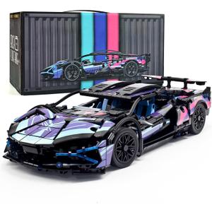 STEM Building Car, 1:14 Building Blocks and Construction Toy, Collectible Super Technical Lambo Cars, Gifts for 8-16 Year Old Boys and Adults (1314 pcs)