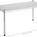Whitmor 1 Tier Supreme Stacking Shelving Unit, Wire Metal Home Storage Organizer, 30" L x 14" W x 15" H, Chrome w/Liner, 1-TIER,30"L x 14"W x 15"H,Sliver w/Liner