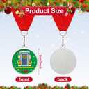 Cholemy 12 Pcs Christmas Medal Awards 2'' 12 Style Christmas Contest Prizes Medals for Xmas Decorating Party Ornament Supply
