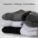 Wildarms Men's 6 Pack Running Socks - Arch Support & Breathable, Moisture-Wicking Cotton Socks for Sports & Outdoor (10-13, Black)