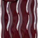 Caseative for iPhone 15 Case,Water Ripple Pattern Curly Wave Frame Soft Phone Case (Wine Red)