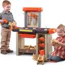 Step2 Handyman Kids Workbench, Indoor/Outdoor Tool Bench for Children, Interactive Play with Sounds, Made of Durable Plastic, Includes 35 Piece Toy Accessories, For Toddlers 3+ Years Old
