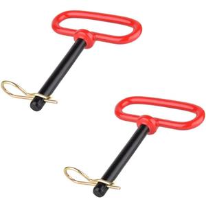 5/8" Trailer Pins Red Handle Hitch Pin with Clip Tractor Pins Tow Dolly Hitch Clevis Pin 5/8X5-1/2 ,2PCS